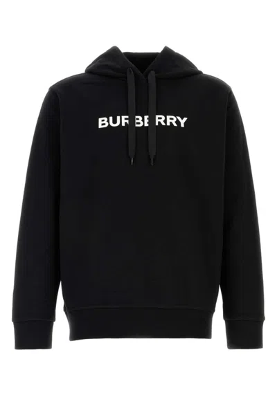BURBERRY BLACK LOGO PRINT SWEATSHIRT