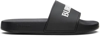 Burberry Black Logo Slides