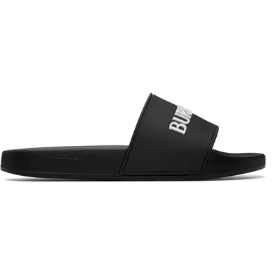 Burberry Black Logo Slides