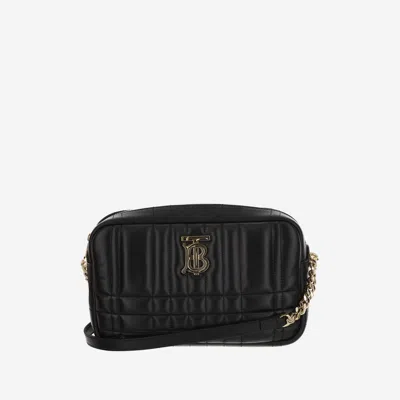 Burberry Small Lola Quilted Leather Camera Bag In Black