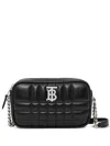 Burberry Quilted Leather Mini Lola Camera Bag In Black