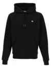 Burberry Men Black Sweatshirt With Ekd Embroidery On The Front And Logo Print On The Rear In Cotton