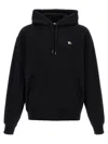 Burberry Men Black Sweatshirt With Ekd Embroidery On The Front And Logo Print On The Rear In Cotton