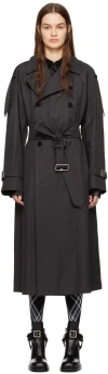 BURBERRY BLACK LONG TRENCH COAT