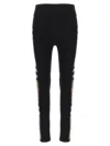 Burberry Womens Black Madden Check-panels Stretch-woven Leggings In Black