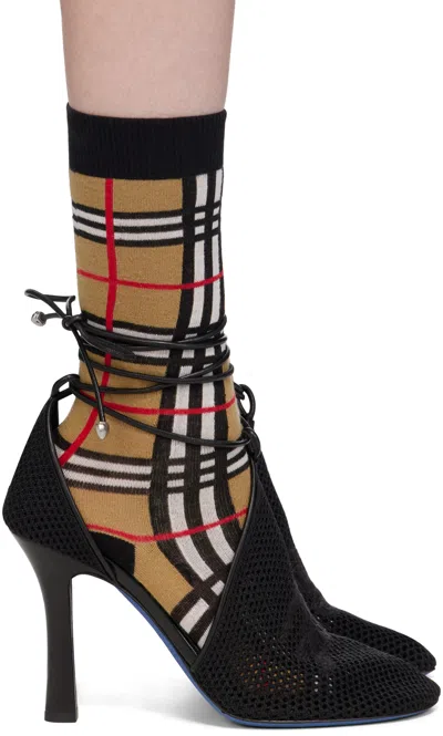 Burberry Black Mesh Heels