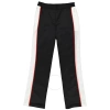 BURBERRY BURBERRY BLACK MESH STRIPED JERSEY TAILORED TROUSERS