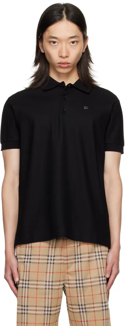 Burberry Black Metal Ekd Cotton Polo