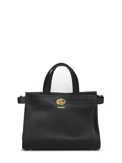 Burberry Black Mini Cotswolds Check Tote Bag