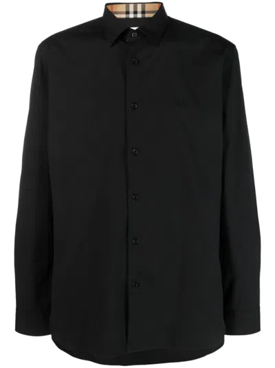 BURBERRY BLACK MOMOGRAM PATTERN SHIRT