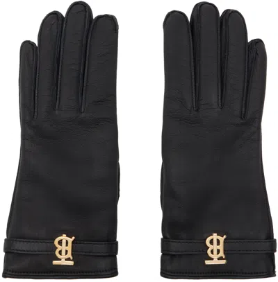 Burberry Black Monogram Gloves