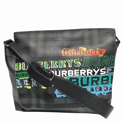 Pre-owned Burberry Black Multi-color Leather Shoulder Bag ()