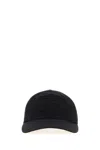 Burberry Black Nylon Baseball Cap In Black