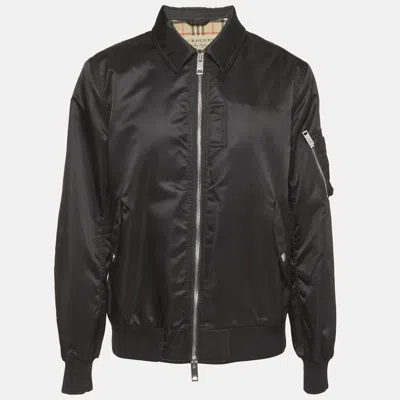 Pre-owned Burberry Black Nylon Blouson Xxxl