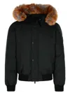 Burberry Ekd Motif Hooded Padded Jacket In Black