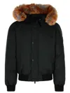 Burberry Ekd Motif Hooded Padded Jacket In Black