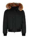 Burberry Ekd Motif Hooded Padded Jacket In Negro