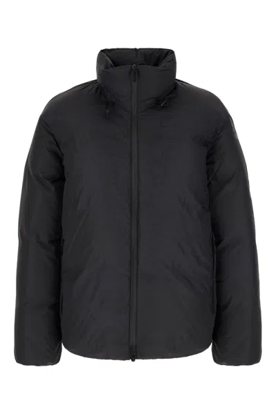 Burberry Nylon Down Jacket With Drawstring And Pockets In Black