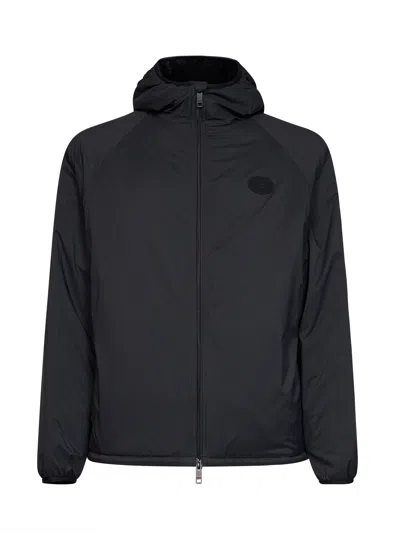 Burberry Black Nylon Dunwich Packable Hooded Jacket