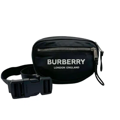 Pre-owned Burberry Black Nylon Fanny Pack Sling Bag ()