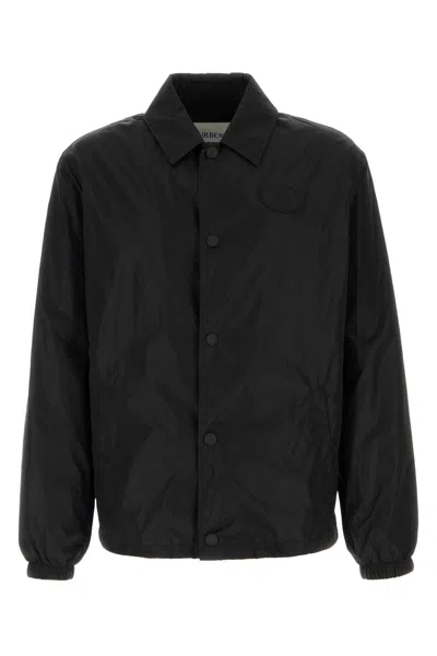 Burberry Knight Stamp Nylon Track Jacket Jackets Black
