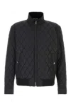 Burberry Midnight Blue Nylon Jacket In Black