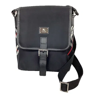 Pre-owned Burberry Black Nylon Leather Shoulder Bag ()