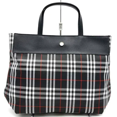 Pre-owned Burberry Black Nylon Leather Tote Bag ()