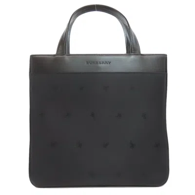 Pre-owned Burberry Black Nylon Leather Tote Bag ()