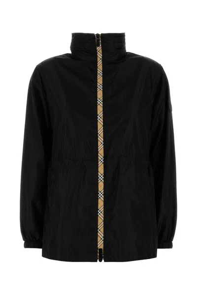 BURBERRY BLACK NYLON PARKA