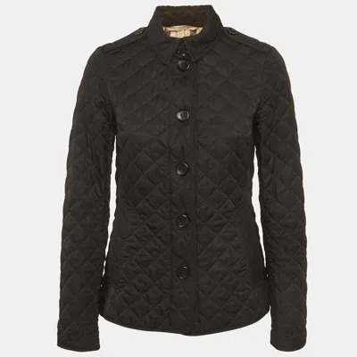 Pre-owned Burberry Black Nylon Quilted Jacket M