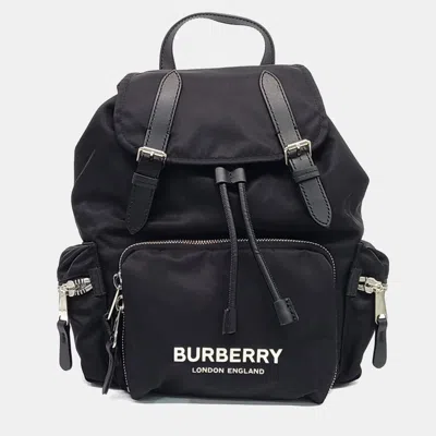 Pre-owned Burberry Black Nylon Rucksack Backpack