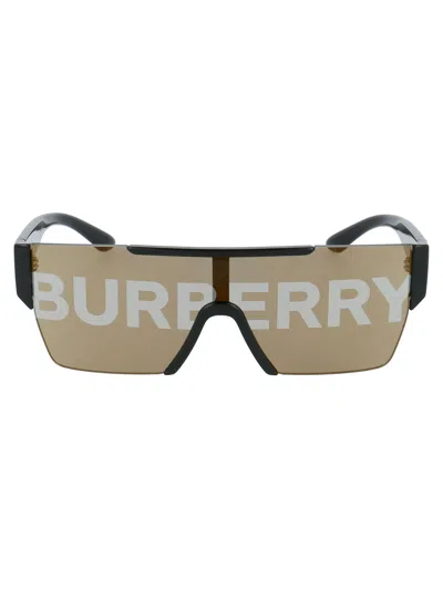 Burberry Black Nylon Sunglasses In Orange