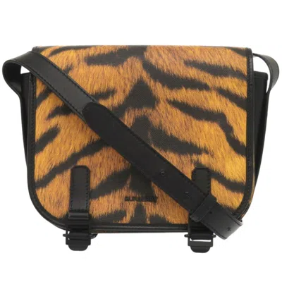 Pre-owned Burberry Black Orange Leather Shoulder Bag ()