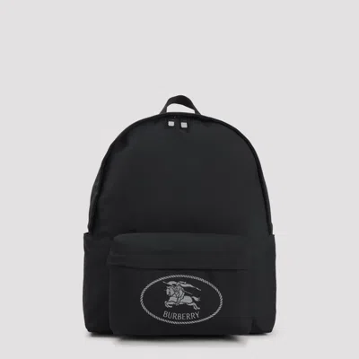 Burberry Black Backpack With Spacious Design And Padded Straps