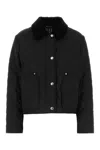 Burberry Black Polyester Oversize Jacket In Black