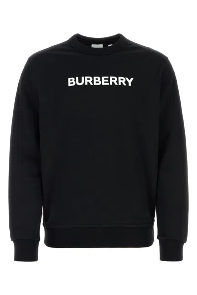 Burberry Burlow Logo Cotton Jersey Sweatshirt In Black