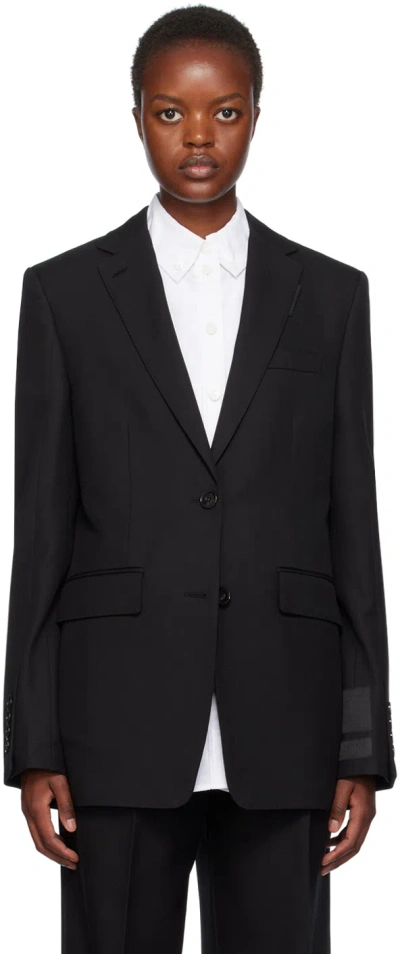 Burberry Black Oversized Tailored Blazer