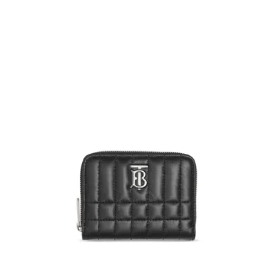 Burberry Black / Palladio Lola Quilted Leather Wallet