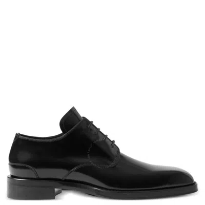 Burberry Black Patent Leather Lace-up Derby Shoes ModeSens