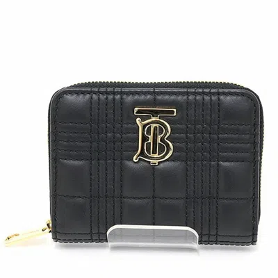 Pre-owned Burberry Black Pink White Yellow Quilting Leather Wallet (bi-fold) () In Black, Pink, White, Yellow