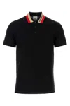 Burberry Contrast-collar Short-sleeve Polo Shirt In Black