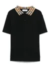 Burberry Vintage Check Polo Shirt In Black