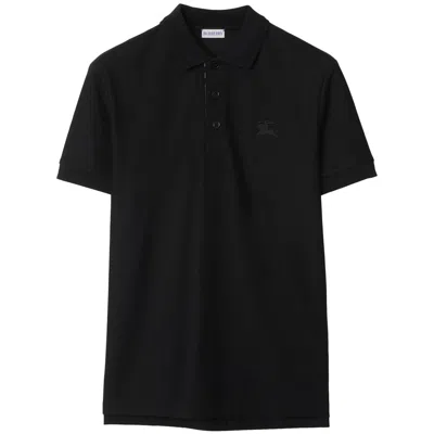 BURBERRY BURBERRY BLACK POLO SHIRTS MEN