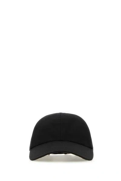 BURBERRY BURBERRY BLACK POLYESTER BLEND BASEBALL CAP