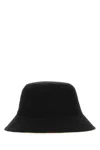 BURBERRY BLACK POLYESTER BLEND BUCKET HAT
