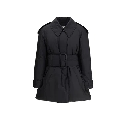 BURBERRY BLACK POLYESTER COAT