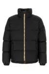 Burberry Men Snowdown Down Jacket With Checked Profile In Black
