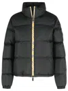 Burberry Puffer Jacket With Concealed Hood In Green