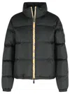 Burberry Puffer Jacket With Concealed Hood In Black